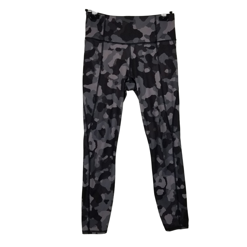 Athleta Lightning Camo 7/8 Tight Women Small Grey Camouflage Athletic Leggings